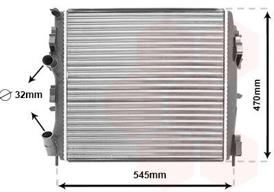 VAN WEZEL Radiaator,mootorijahutus 43002325